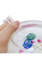 El Yapımı Kuru Kafa Tasarımlı Cam Parti Karıştırıcı Kokteyl Kaşığı Çubuğu - 1