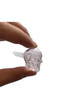 El Yapımı Kuru Kafa Tasarımlı Cam Parti Karıştırıcı Kokteyl Kaşığı Çubuğu - 5