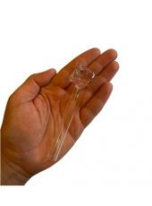 El Yapımı Kuru Kafa Tasarımlı Cam Parti Karıştırıcı Kokteyl Kaşığı Çubuğu - 6