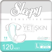 4'lü Sleepy Large Yetişkin Hasta Bezi 30x4 Adet (120 Adet) - 1