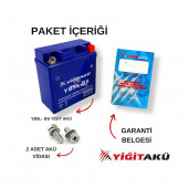 12V 5AH DİK MOTOSİKLET AKÜSÜ YB5-BS YİĞİT AKÜ 2023 ÜRETİM - 2