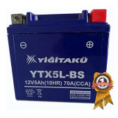 12V 5AH YATIK MOTOSİKLET AKÜSÜ YTX5L-BS YİĞİT AKÜ 2024 ÜRETİM - 2