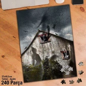 Asil Hobi Perili Ev - Bulutlar - Hayalet - Kuşlar Yapboz - Ayak Destekli Çerçeveli 240 Parça Puzzle thumbnail 1