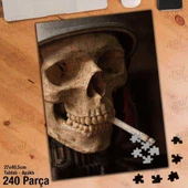 Asil Hobi Kemik Yığını - Kafatası - Asker Yapboz - Ayak Destekli Çerçeveli 240 Parça Puzzle - 1