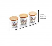 Noble Life Kelebek Bambu Ahşap Kapaklı 3’lü Orta Baharatlık - 20032 - 4