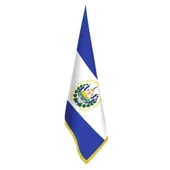 El Salvador Bayrağı - Ofis - Makam -Toplantı Odaları - Saçaklı Makam Bayrağı - 1