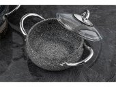 Taç Luna 4lü 7 Parça Granit Tencere Seti Gri TAC-3494 - 4