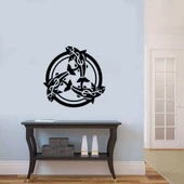 Balık Motifli Barış Simgesi Silüeti Dekoratif Duvar Sticker, Çıkartma - 1
