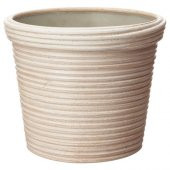 Beyaz Rattan Saksı 12Cm MeridyenDukkan İç çap: 13 cm İç-Dış Mekan Bitki-Çiçek Saksısı - 1