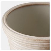 Beyaz Rattan Saksı 12Cm MeridyenDukkan İç çap: 13 cm İç-Dış Mekan Bitki-Çiçek Saksısı - 3