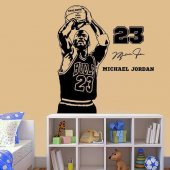 Basketbolcu 23 Numara Michael Jordan Dekoratif Duvar Sticker, Çıkartma - 1