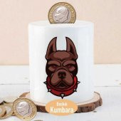 Kızgın Bulldog Köpek Baskılı Para Birikim Kumbarası-1152-59 - 1