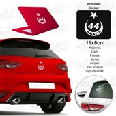 Malatya Plaka 44 Ay Yıldız Beyaz Sticker, Araba, Araç, Etiket, Aksesuar, Tuning, Modifiye, Arma - 1