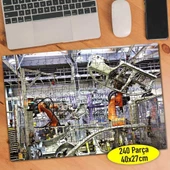 Araba Yapan Robotlar Endüstri 240 Parça Puzzle Yapboz-41033809 - 1