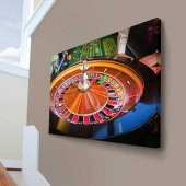 Rulet Oyunu Kumar Şans Oyunu 70x100cm Dekoratif Kanvas Tablo-102 - 1