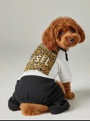 Diesel Leo Leopar Desenli Penye Köpek Tulum | Tüy Dökülmesini Azaltmaya Yardımcı | Küçük Irklar İçin Premium Köpek Kıyafeti thumbnail 2