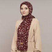 sinem çiçek desen tülbent şal - 1