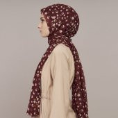sinem çiçek desen tülbent şal - 2