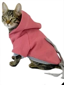 Pinky Rabbit Sweatshirt Kapşonlu Kedi Kıyafeti Kedi Sweatshirt thumbnail 3