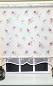 Çift Mekanizmalı Çiçekli Tül Stor ve Ekru Stor Perde ST 045  Ekru 150 x 200 - 2
