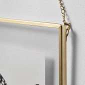 Asılır Modern Çerçeve Gold Renk Ölçü 20x25 cm MeridyenDukkan Çelik, Nikel Kaplama - 2