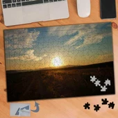 Arazide Gün Batımı 240 Parça Puzzle Yapboz Tablo-780 - 1