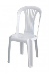 4 Adet Plastik Sandalye Lüx Kolsuz Plastik Sandalye AÇIK GRİ - 2