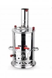 Zarif iş çift musluk odunlu piknik Semaver - 1