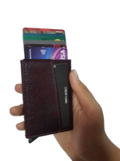 Minimalist Secrid Otomatik Mekanizmalı Metal RFID Engelleyici Kartlık - 1