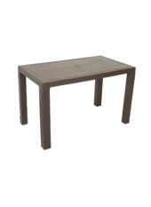 70x120 plastik hasırlı Rattan Efektli plastik masa acı kahve - 1