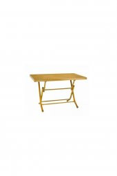 Seta Katlanır Plastik Masa Teak 70x120 Cm Metal Ayak - 1
