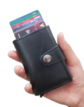Minimalist Otomatik Mekanizmalı Para Bölmeli Cüzdan Kartlık RFID Korumalı - 1