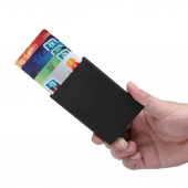 Minimalist Secrid Otomatik Mekanizmalı Metal Kredi Kartlık RFID Korumalı - 2