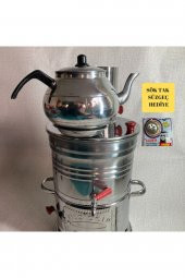 Zarif Semaver Demlik Dahil- Odun Semaveri Demlik Hediyeli-tek Musluk Semaver - 1