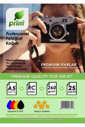 Epson L3160 Fotoğraf Kağıdı Premium Parlak 260 gr A5 (15X21) 25 Yaprak - 1
