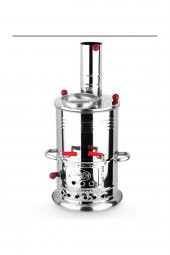 Zarif Odunlu Semaver Çift Musluklu - 2