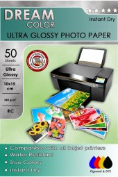 Epson L3250 L1250 L3210 L3211 L3251 Fotoğraf Kağıdı Parlak, 10x15, 50yp, 240gr - 1
