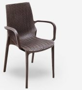 4 adet mandella Rattan koltuk plastik sandalye balkon kamp sandalyesi - 1