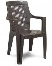 Gardelia 4 Adet Elegance Rattan Efektli Plastik Sandalye + 70x120 Plastik Masa Balkon Bahçe Sandalyesi - 3