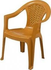 2 adet Retro Plastik Sandalye Bahçe Balkon Sandalyesi - Teak - 2