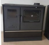 Camlı ateş tuğlalı fırınlı şömine soba uyuyan odun kömür sobası - 3