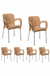 6 Adet Metal Ayaklı Plastik Sandalye - 1