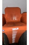 4 Adet Metal Ayaklı Plastik Sandalye Turuncu - 2