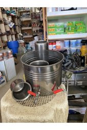 Zarif Odunlu çift musluk piknik Semaver - 2