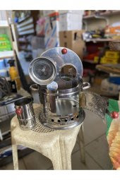 Zarif Odunlu çift musluk piknik Semaver - 3