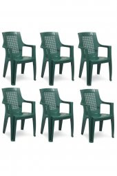 Plastik Sandalye 6 Adet Gold koltuk Balkon Bahçe Kamp Mobilya (yeşil) Xömbx98 - 1