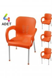 4 Adet Metal Ayaklı Plastik Sandalye - 2