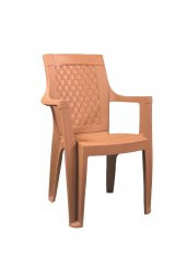 Romanoset Palermo Teak Plastik Kollu Balkon Ve Bahçe Sandalyesi 4 Lü Set - 1