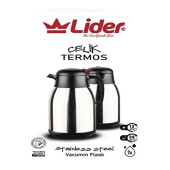 Lider 2 Litre Paslanmaz Çelik Termos çay su - 1