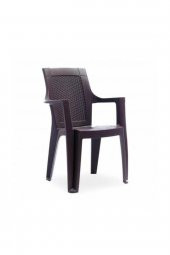 Elegance 4 Adet Plastik Koltuk Sandalye rattan efektli - 1